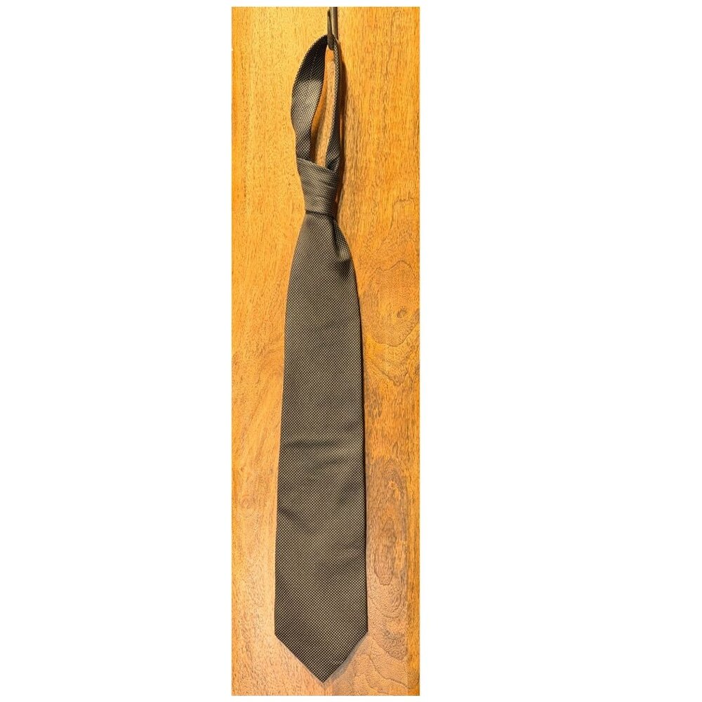 Classic Tie * Blue with Subtle White Polka Dots * Leonardo Strelli * [56-1/2"x4]